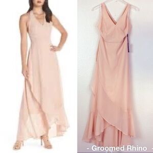 Lulu’s Wrap Of Luxury Convertible High Low Blush Dress Size M
